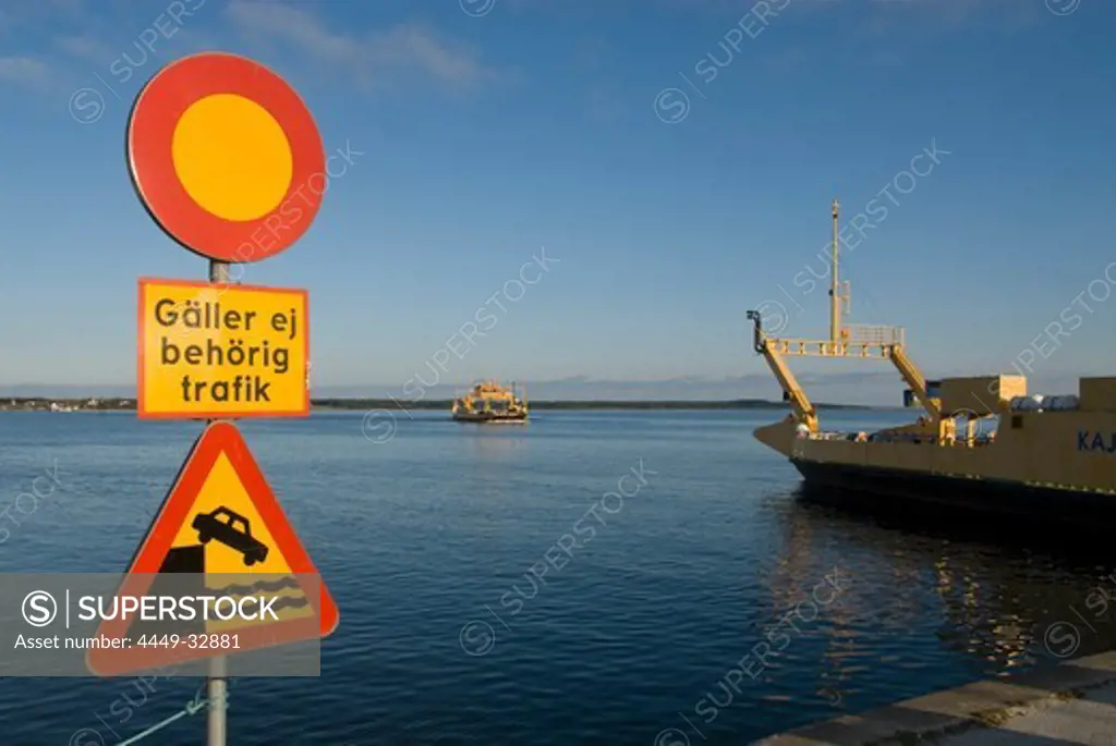 Farosund harbour, ferry to Faro, Gotland, Sweden, Scandinavia, Europe