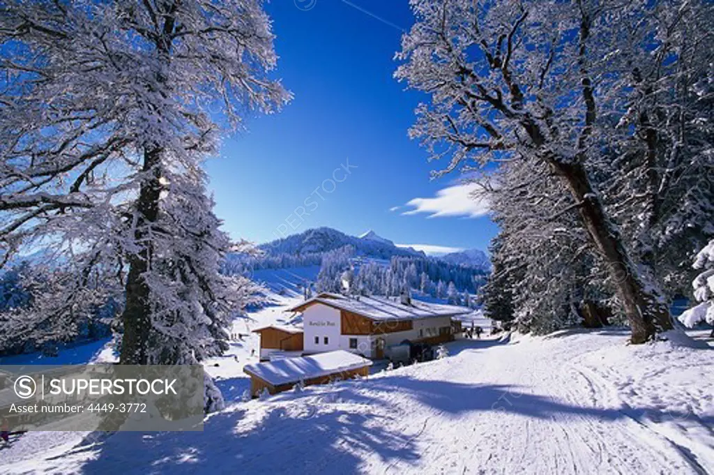 Skiing Region Hausberg, Garmisch-Partenkirchen, Upper Bavaria, Bavaria, Germany