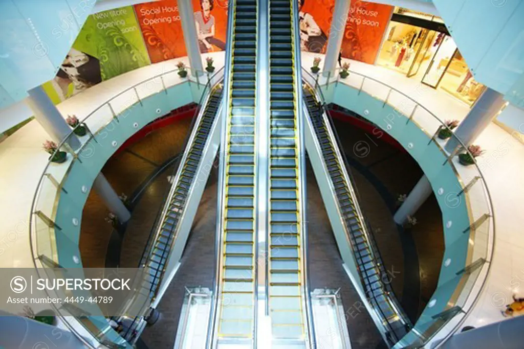 Escalator inside Dubai Mall, Dubai, UAE, United Arab Emirates, Middle East, Asia