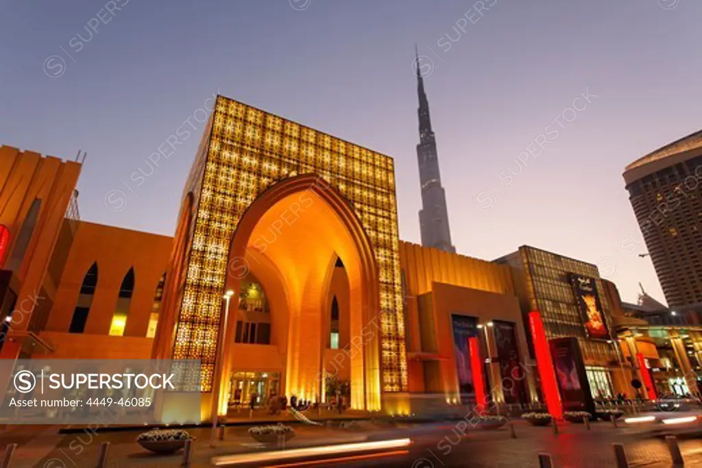 Dubai Mall next to Burj Khalifa, biggest shopping mall in the world with more than 1200 shops, Dubai, UAE