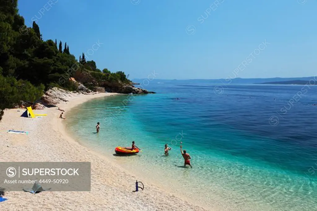 Bathing beach, Murvica, Bol, Brac, Split-Dalmatia, Croatia