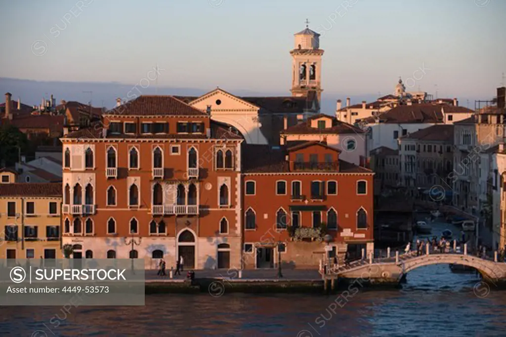 Colorful houses along Canale della Giudecca, Venice, Veneto, Italy, Europe