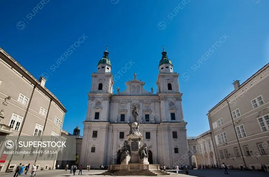 Salzburg Cathedral with column, Salzburg, Austria