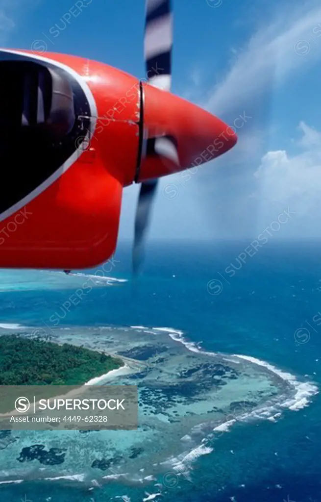 Aerial View of Maldives Island, Maldives, Indian Ocean, North-Male Atoll