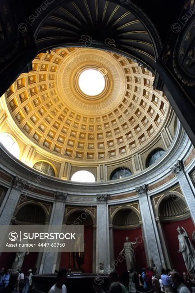 Tourists visiting Vatican Museums, Vatican City, Rome, Italy