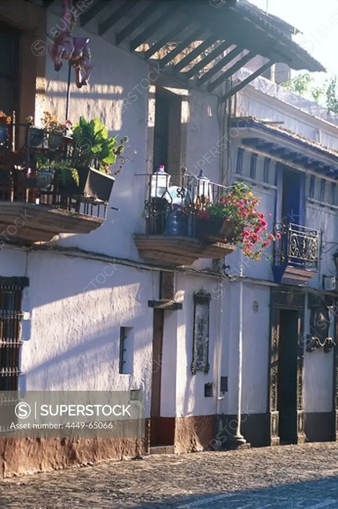 Facades in Taxco, Guerrero Mexico