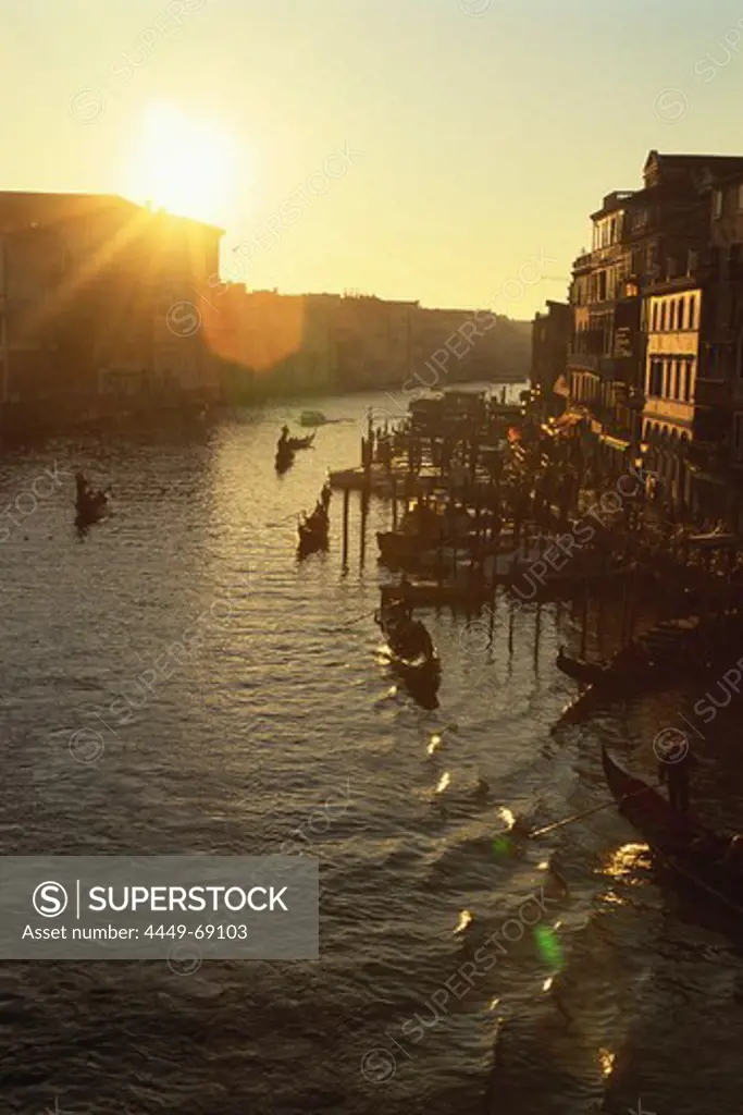 Canal Grande, sunset, Venice, Italy