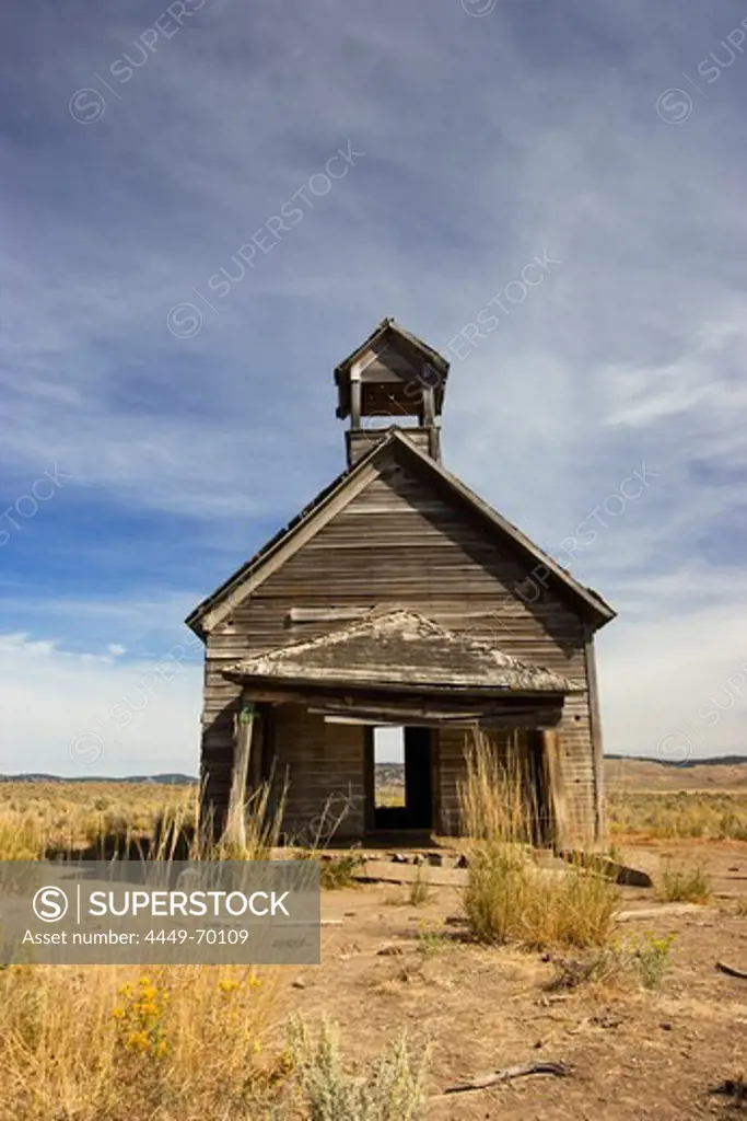 Old schoolhouse, Wildwest, Oregon, USA