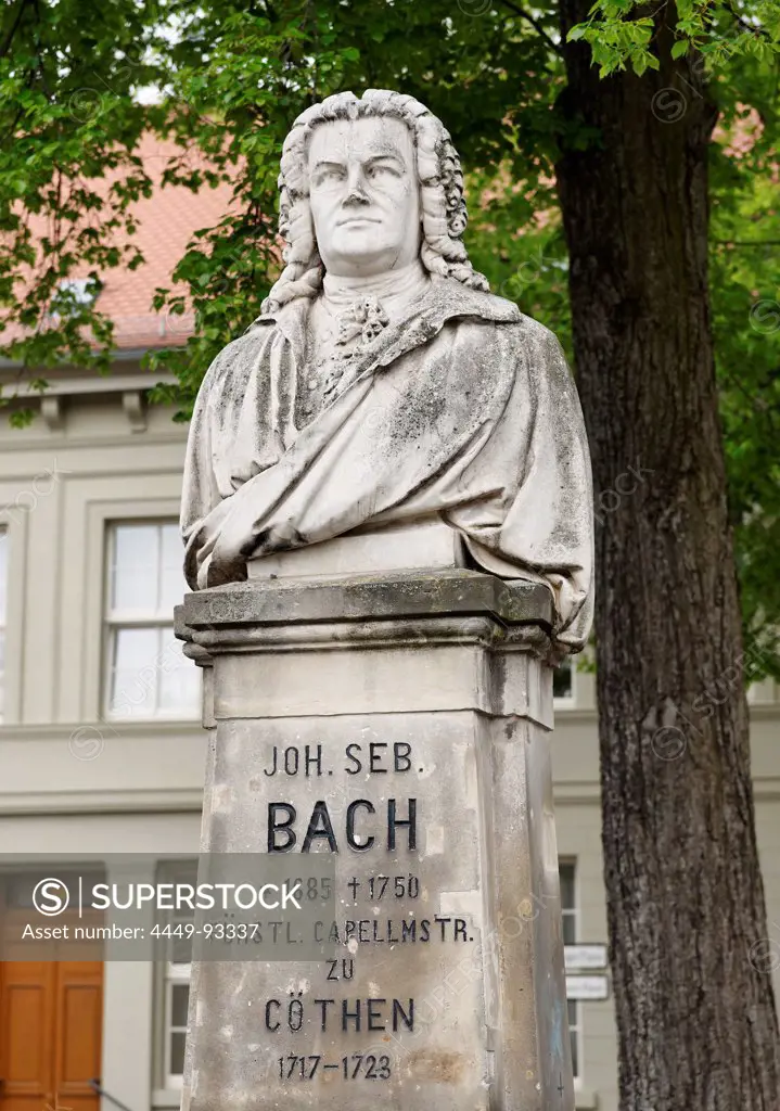 Johann Sebastian Bach Monument, Koethen, Saxony-Anhalt, Germany, Europe