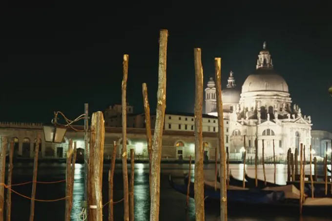 Santa Maria della Salute at night, Venice, Italy