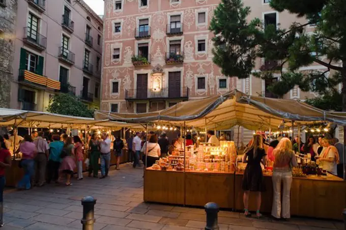 Placa del Pi, Barri Gotic, Ciutat Vella, Barcelona, Spain