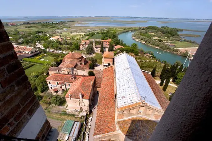 View from Campanile, Torcello, Venice, Laguna, Veneto, Italy