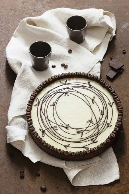 Mocha chocolate tart