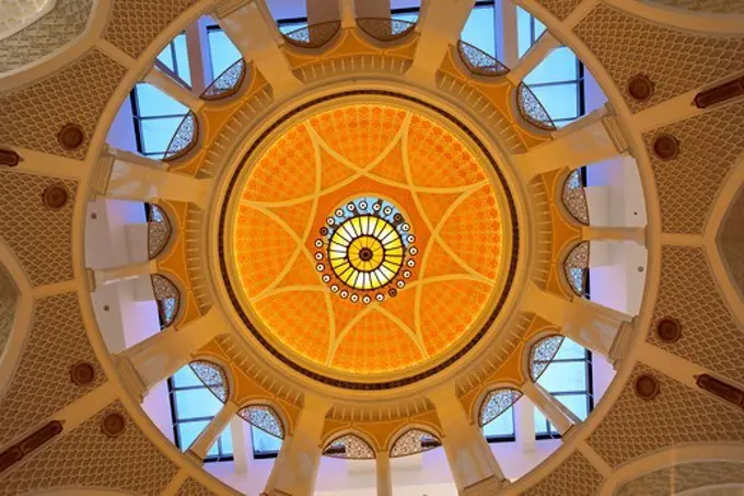 Arabian dome in Dubai Mall next to Burj Khalifa, biggest shopping mall in the world with more than 1200 shops, Dubai, UAE