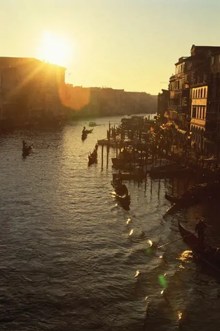 Canal Grande, sunset, Venice, Italy