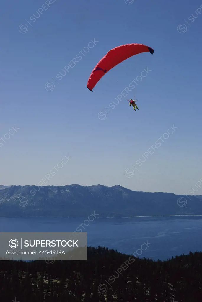 Paragliding Lake Tahoe California USA