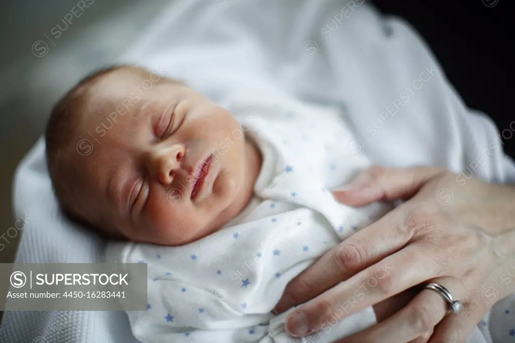 Baby sleeping clearance in chest