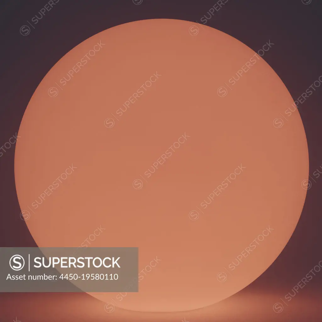 Glowing and illuminated spherical orb