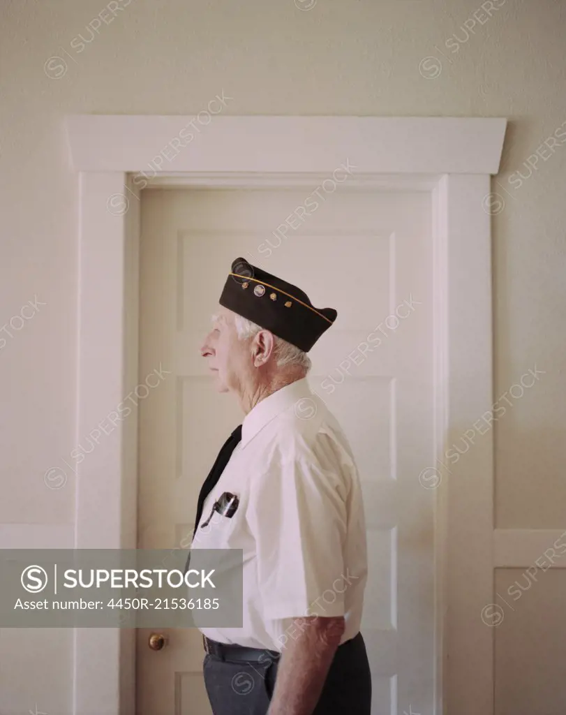 Portrait of elderly Korean war veteran