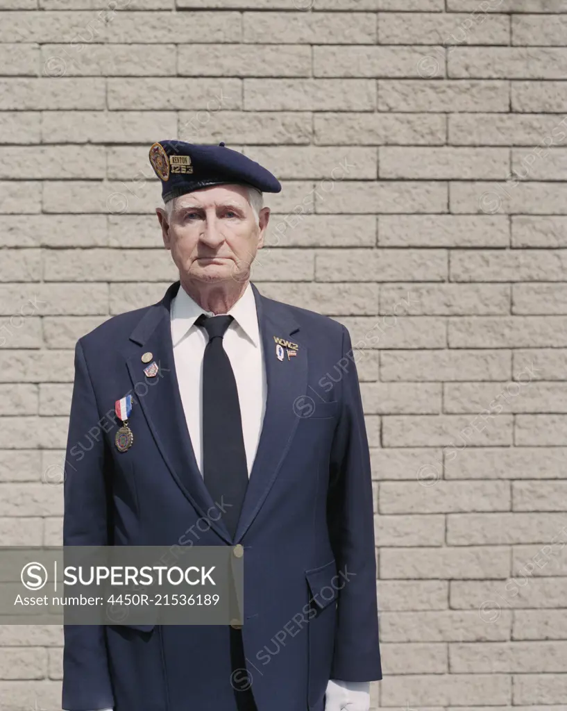 Portrait of elderly Korean War veteran