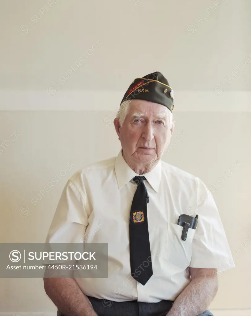 Portrait of elderly Korean war veteran