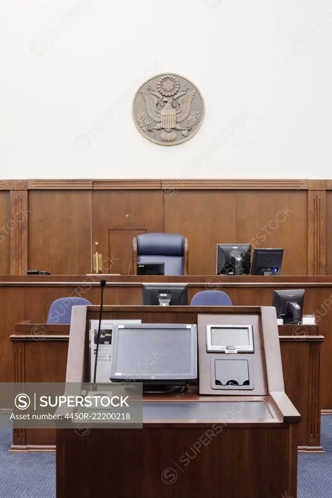 Attorney Podium Facing Judges Seat