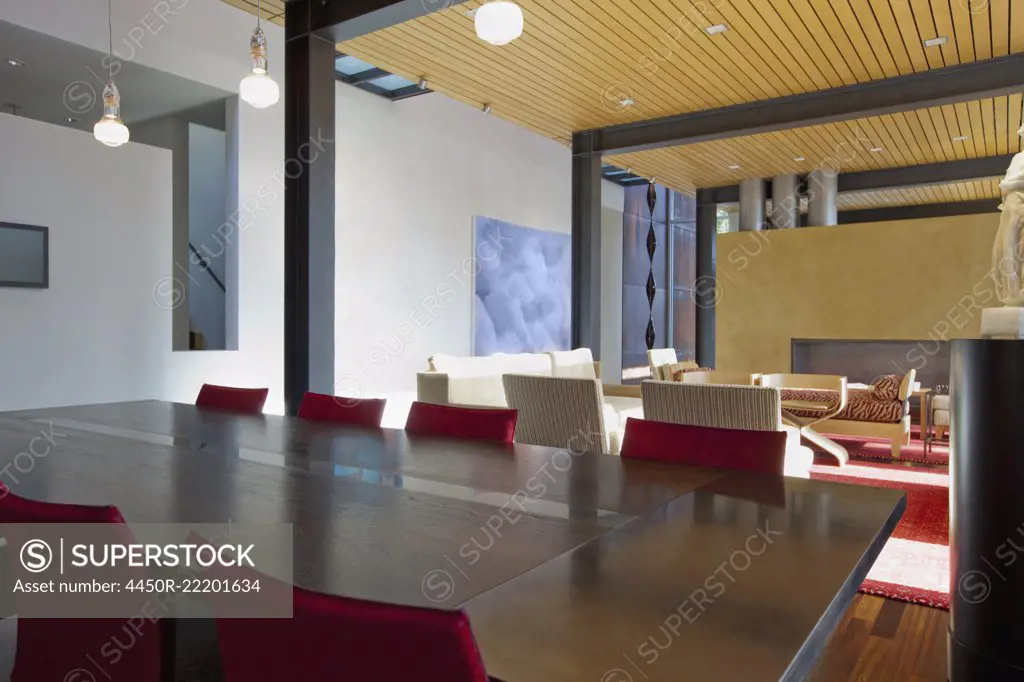 Dining Room in an Upscale Home