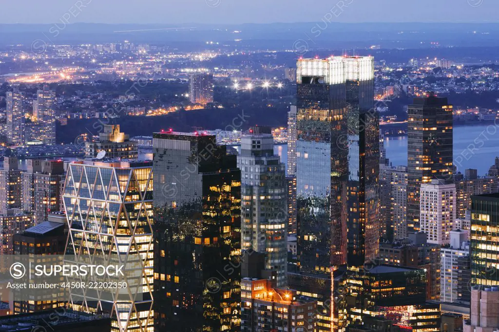 Manhattan Skyscrapers at Dusk