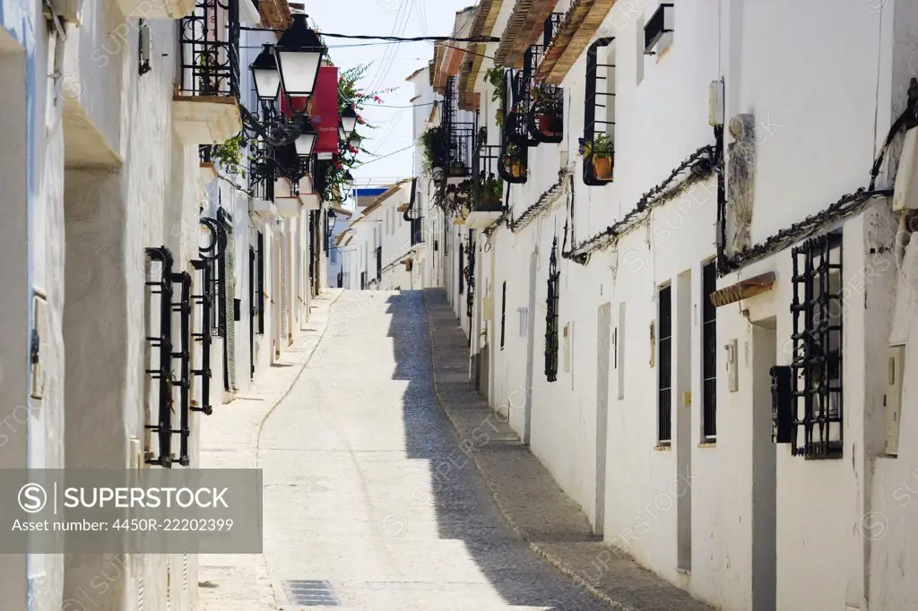 Narrow Street in White Town of Altea