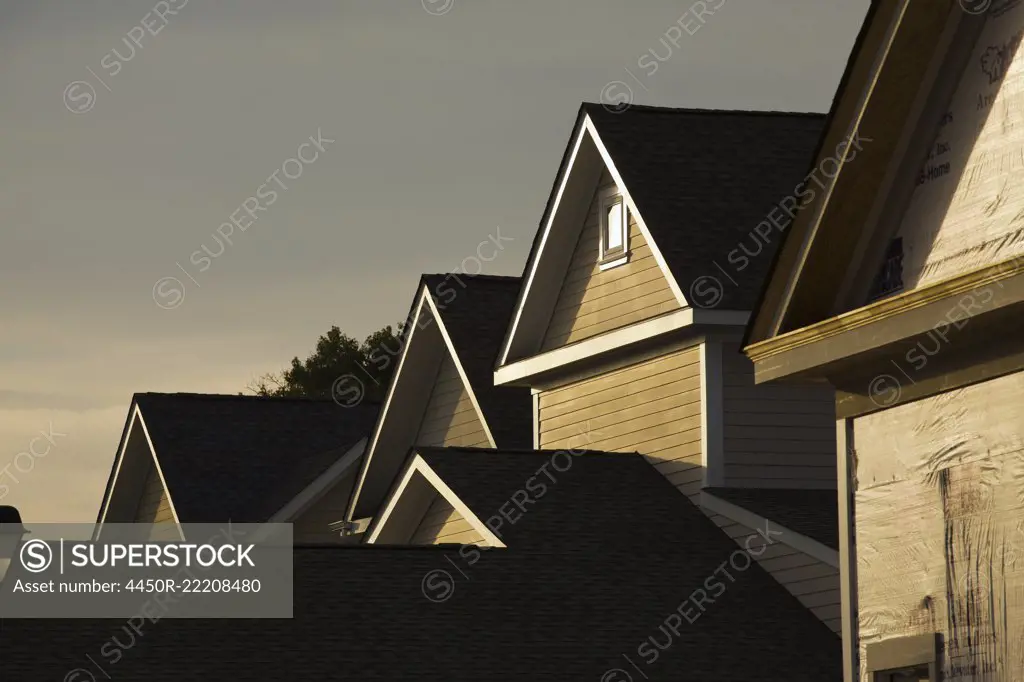 Rooflines At Sunset