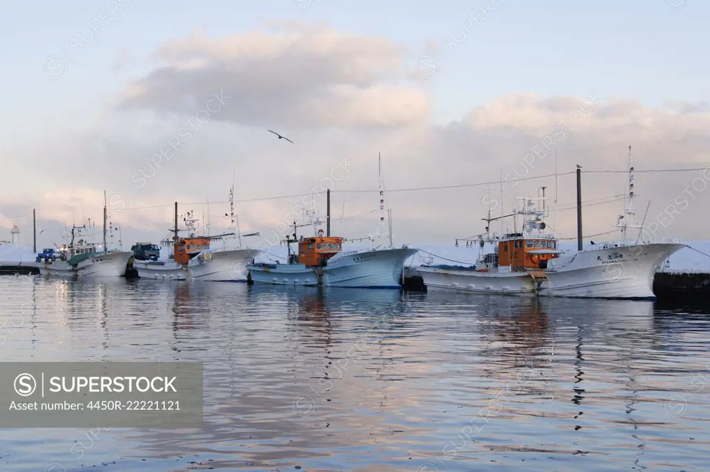 Fishing Port Harbor at Dusk