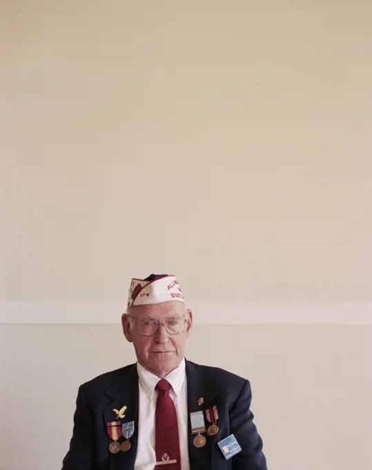 Portrait of elderly Korean War veteran