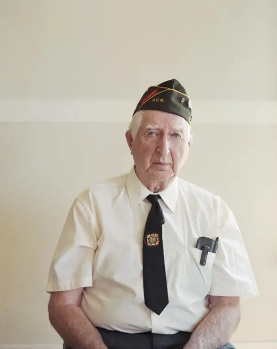 Portrait of elderly Korean war veteran