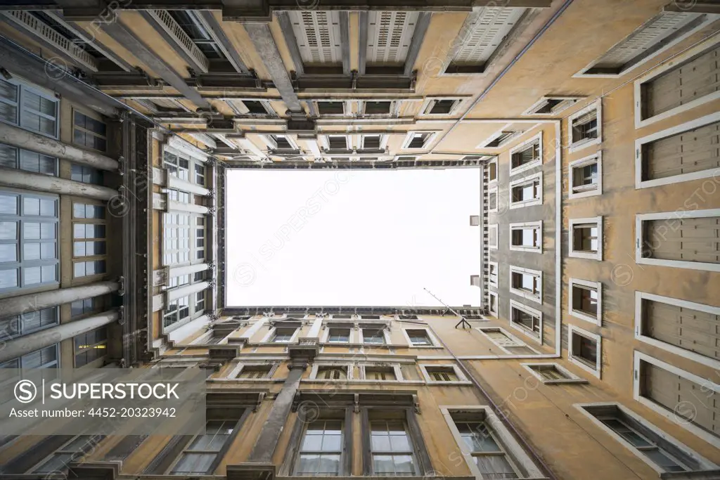 Building Exterior with a Hole in the Middle in Venice, Italy.