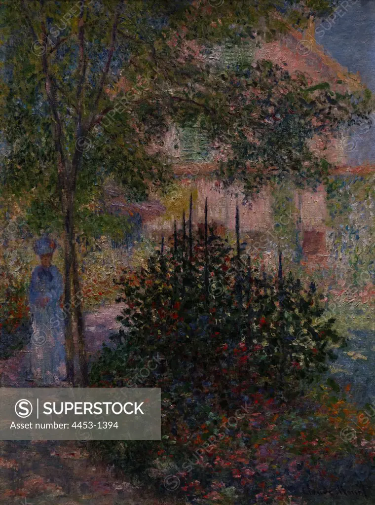 Claude Monet; French; Paris 1840-1926 Giverny; Camille' Monet (1847-1879) in the Garden at Argenteuil; 1876; Oil on canvas.