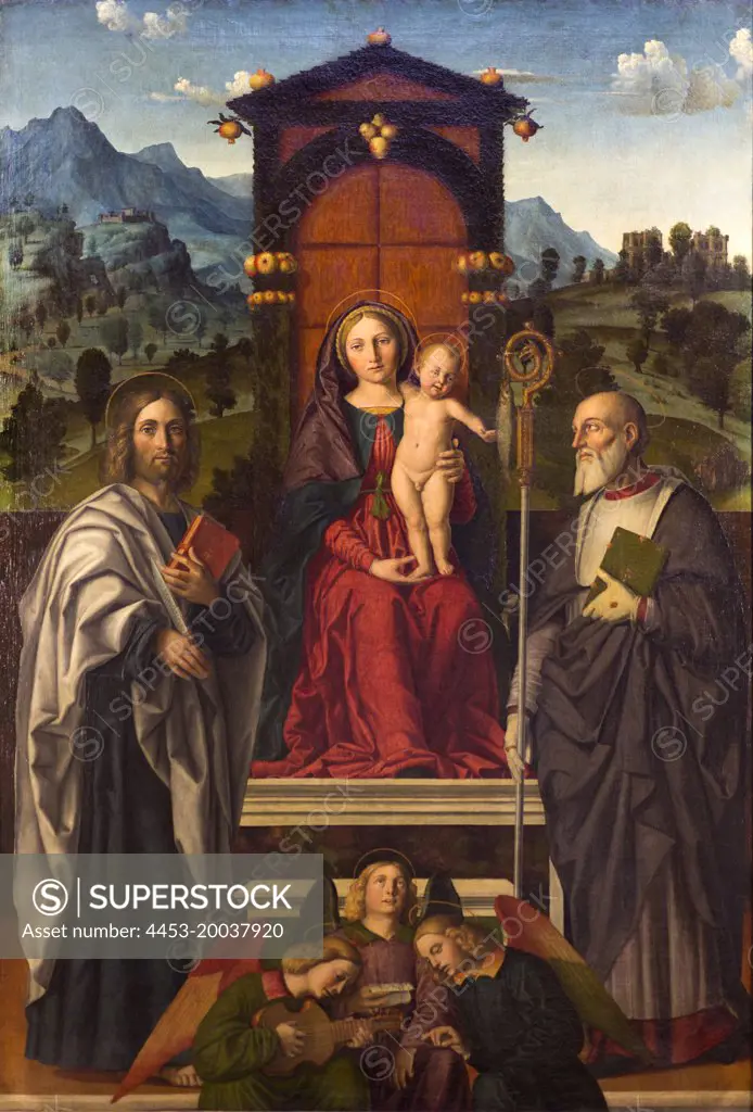 Virgin and Child Enthroned with Bartholomew and Zeno by unknown artist