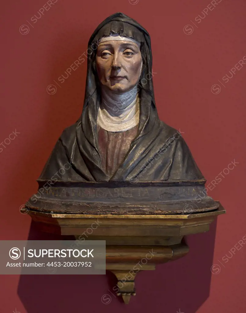 Bust of Santa Mary Magdalena in the Carmelite Monastery (successor of Desiderio da Settignano Bust of St. Elizabeth Florence; 1475 Fired clay)