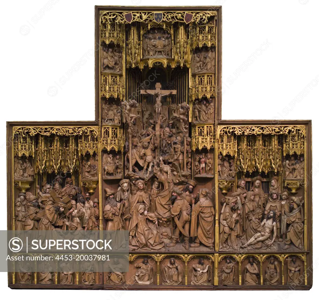 Altarpiece with Scenes from the Passion of Christ. (Antwerp; oak wood ; 1915; Sculpture Collection)