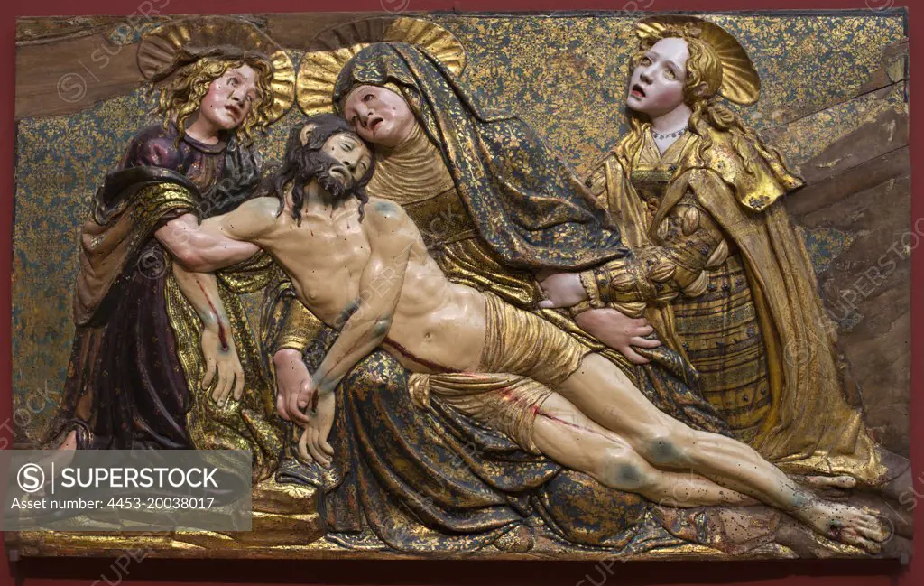 The Lamentation of Christ ; c. 1525 ; Nubbaoneholz; original version. (Juan de Valmaseda; Palencia; 1488/93-after 156I Palencia; aquired 1901; Geschenk Sculpture Collection)