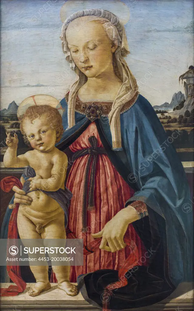 Mary with the child. (Pietro Perugino; attributed; 1450 Citta della Pieve -1523 Fontigano)