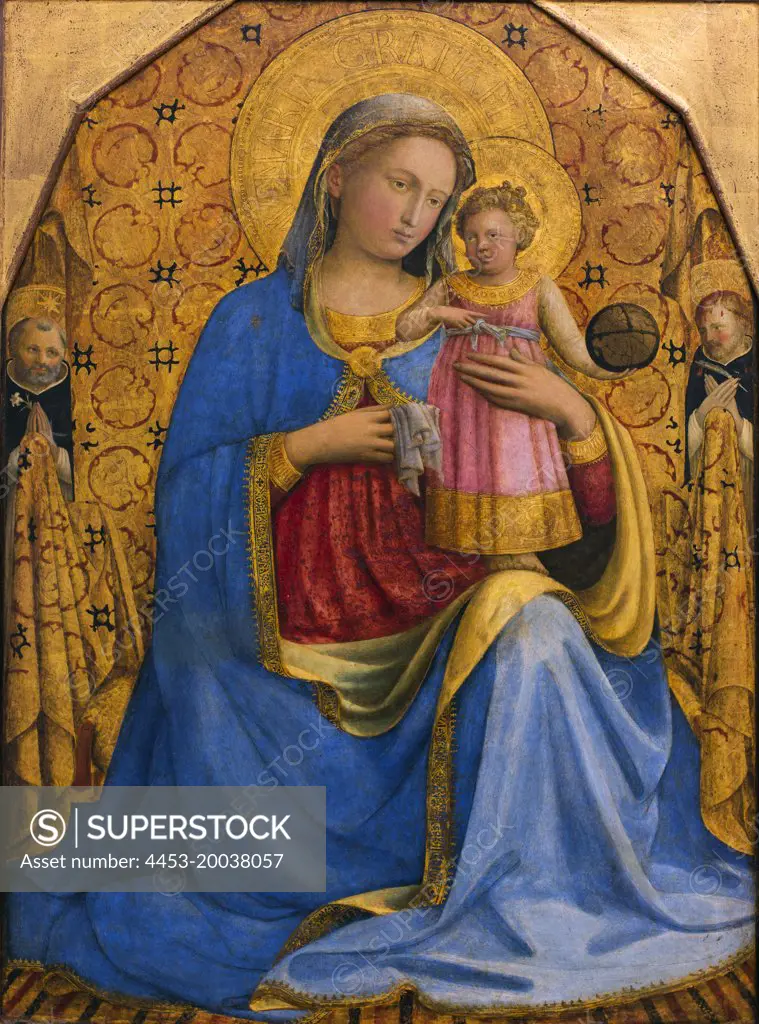 Mary with the Child and Saints. Dominic and Pertrus Martyr. c. 1433. (Fra Angelico; c. 1395 -1455)