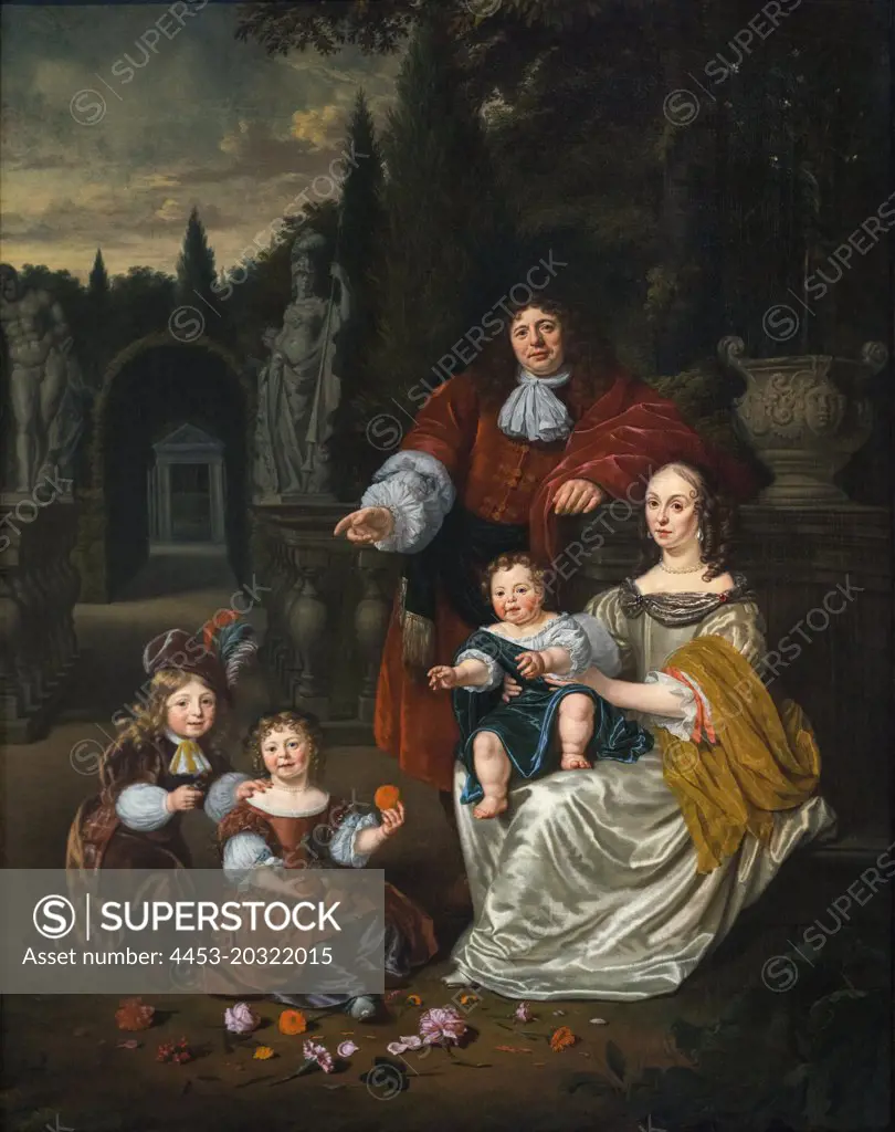 Portrait of a Family on a Terrace; 1670 Oil on canvas Michiel van Musscher Dutch; 1645-1705