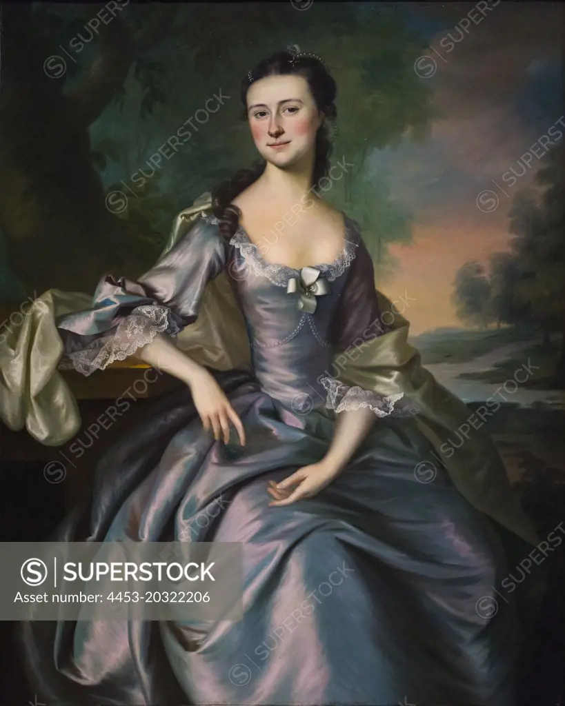 Susan Apthorp Mrs. Thomas Bulfinch; 1757 Oil on canvas Joseph Blackburn American born in England; active in North America 1753-1763