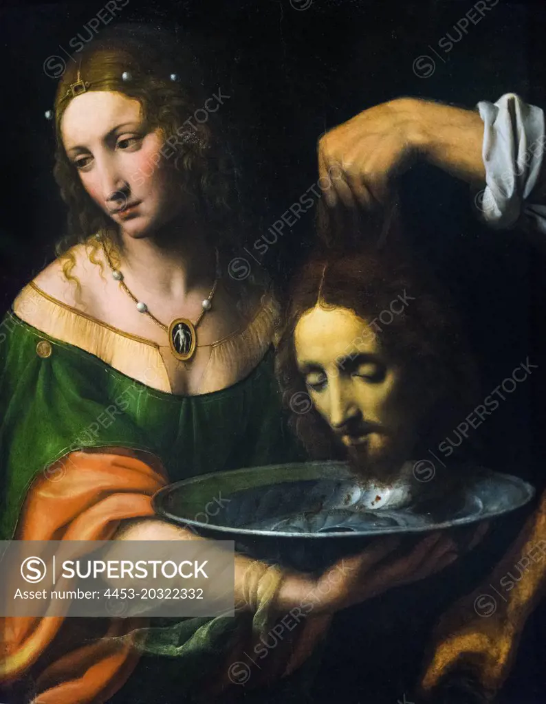 Salome with the Head of Saint John the Baptist; about 1515-25 Oil on panel Bernardino Luini Italian Milanese; active in 1512; died in 1532