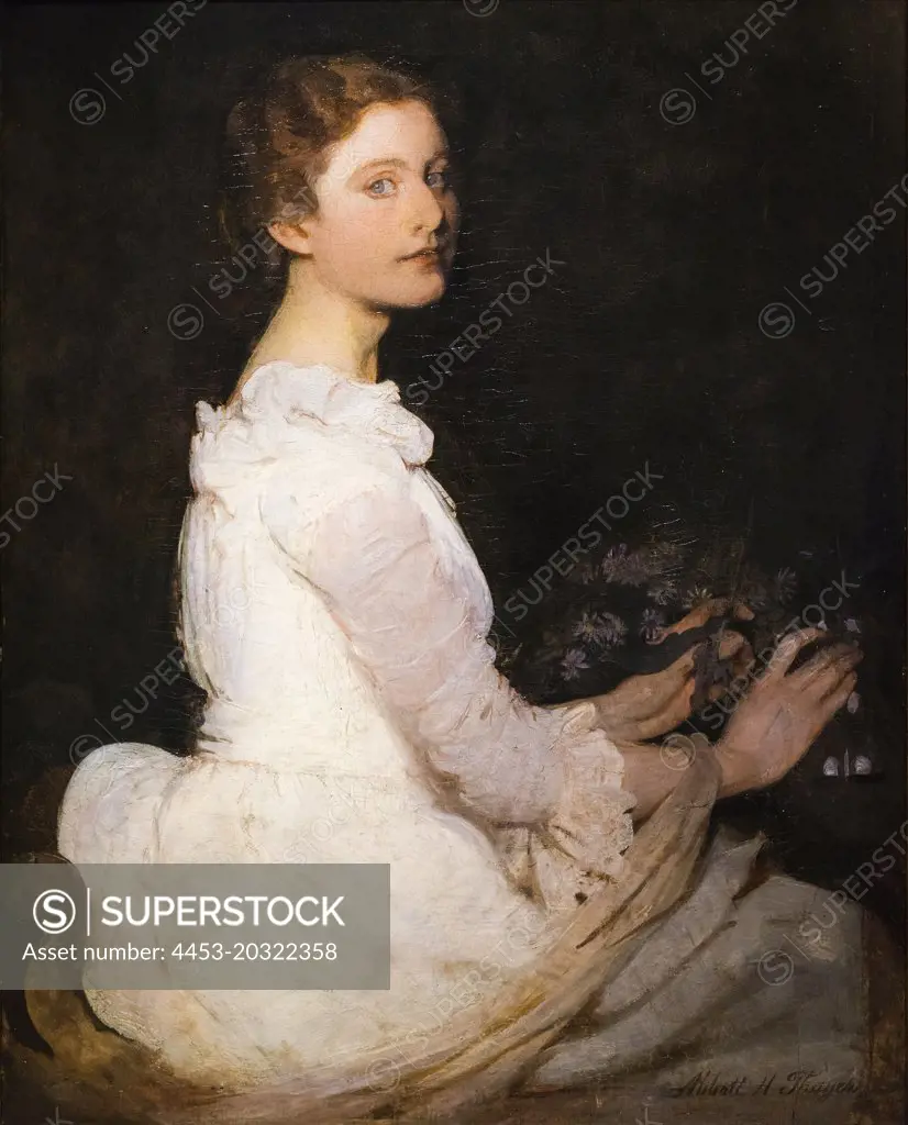 Girl in White Margaret Greene; about 1888 Oil on canvas Abbott Handerson Thayer American; 1849-1921