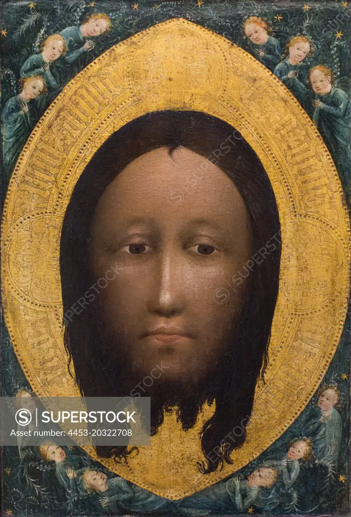 the holy visage of christ. (Vera icon). (Westfalisch.; 1400)