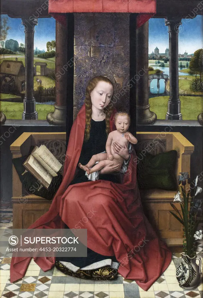 Mary enthroned with the kind. About 1480/90. (Hans memling; 1440 seligenstadt am main brugge -1494)