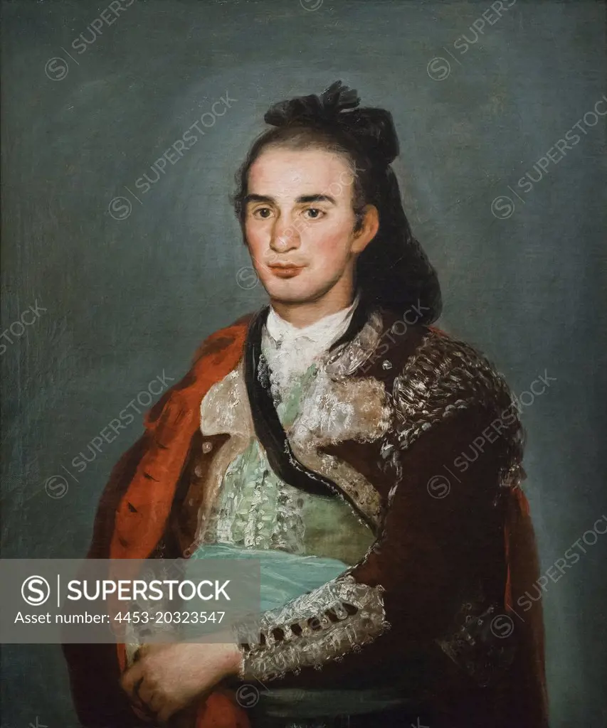 "Portrait of the Toreador Jose Romero C. 1795 Oil on canvas by Francisco José de Goya y Lucientes, Spanish, 1746 - 1828"