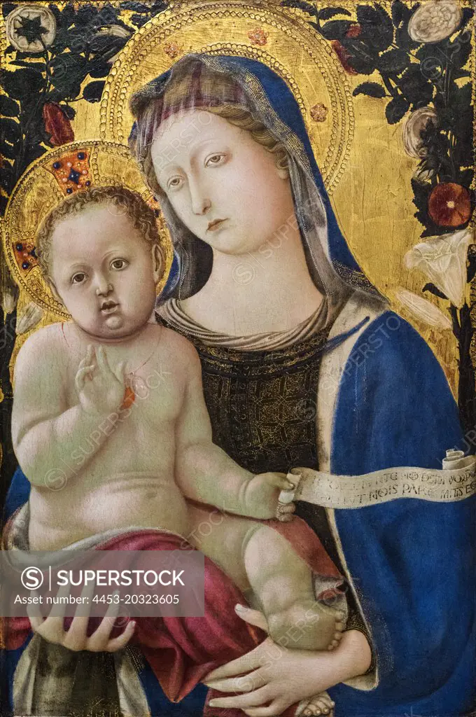 Virgin and Child 1437 Tempera and tooled gold on panel by Domenico di Bartolo