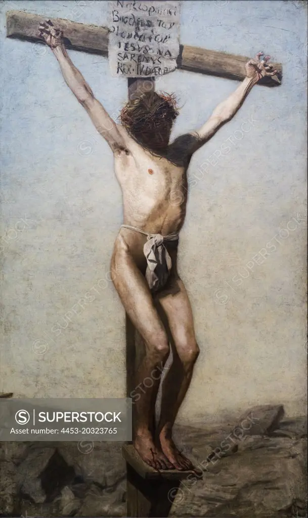 "The Crucifixion 1880 Oil on canvas Thomas Eakins, American, 1844 - 1916"